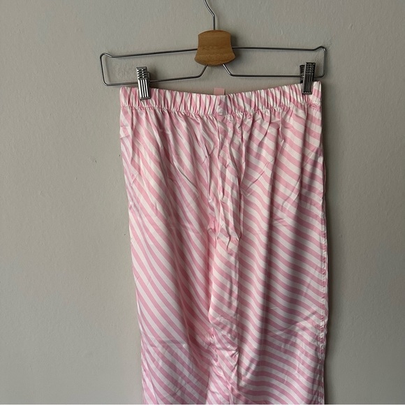 Victoria’s Secret Classic Satin Afterhours Pink Stripe Satin Pajama Set silky XS - Picture 15 of 15